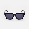 Solglasögon unisex Square, svart glas & bågar