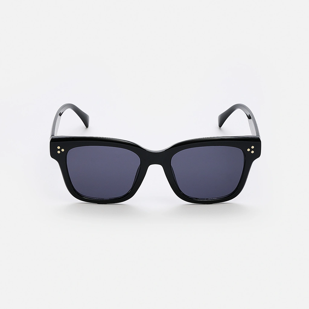 Solglasögon unisex, svart glas & svarta bågar