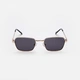 Solglasögon unisex, grått glas & metallbågar