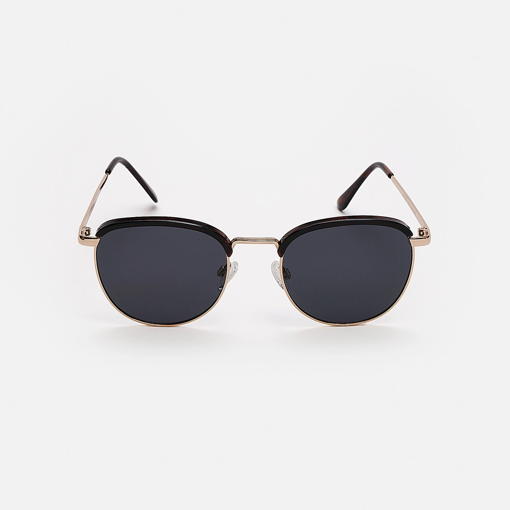 Solglasögon dam Retro,  svart glas & metallbågar