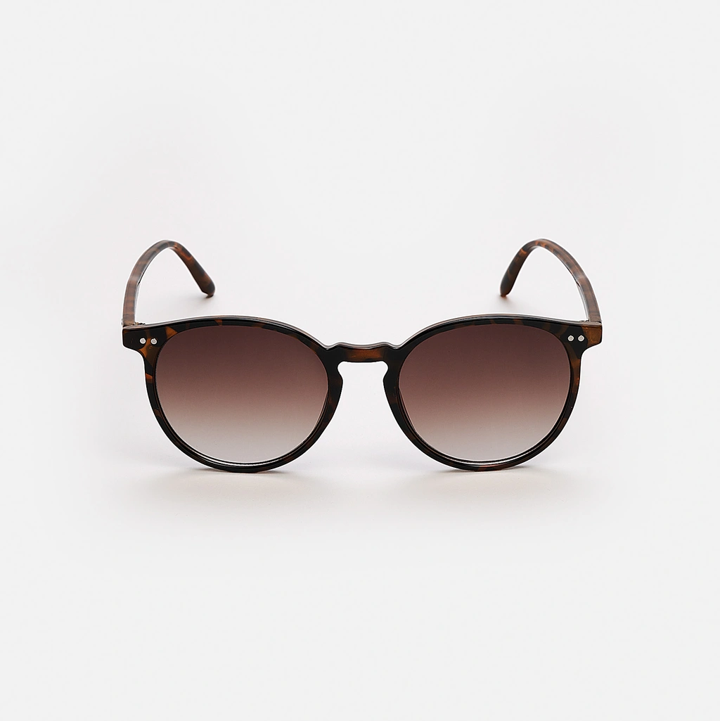 Solglasögon unisex Round, bruna bågar