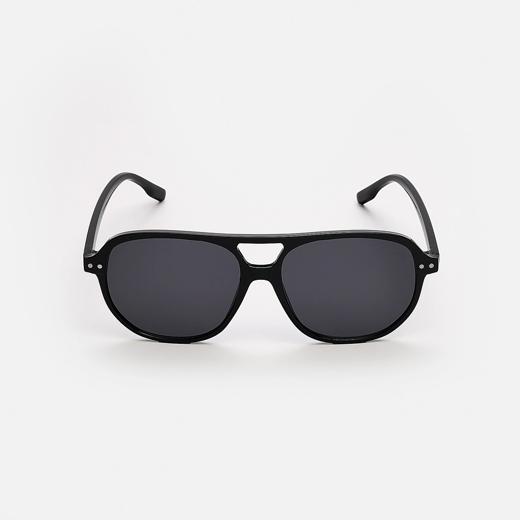 Solglasögon unisex Pilot, svarta bågar