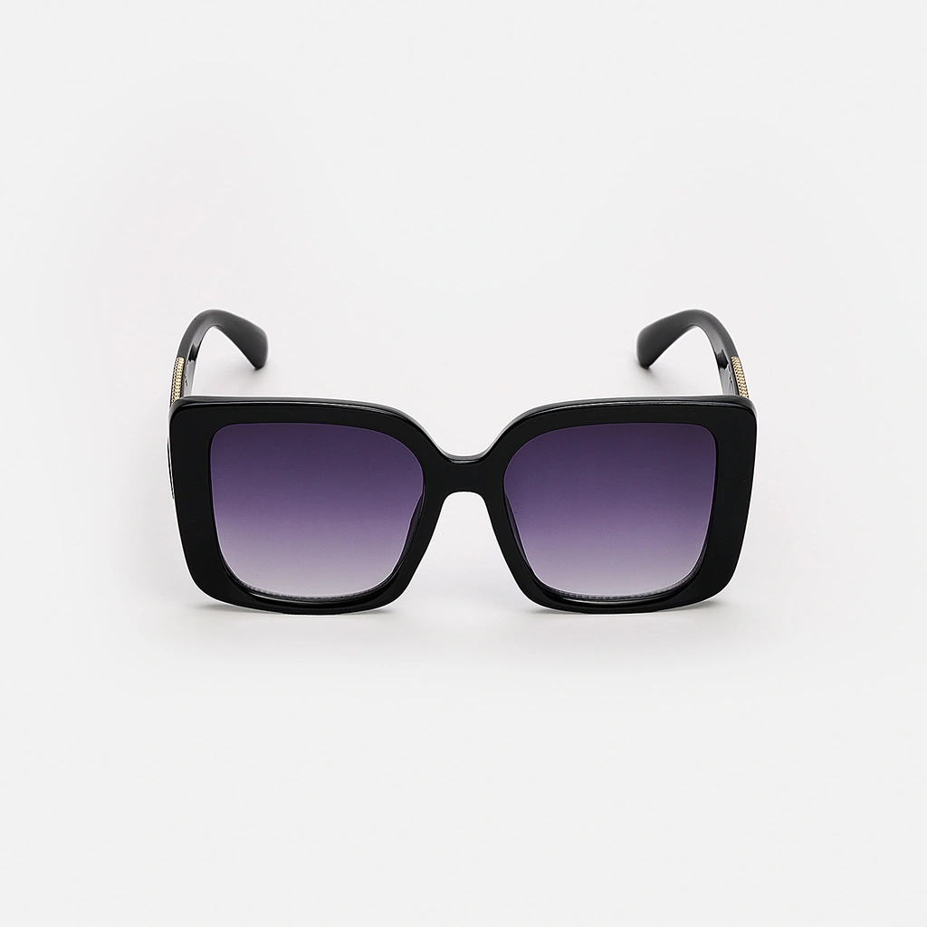 Solglasögon dam Big, svart glas & bågar