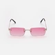 Solglasögon unisex Rectangle, rosa glas