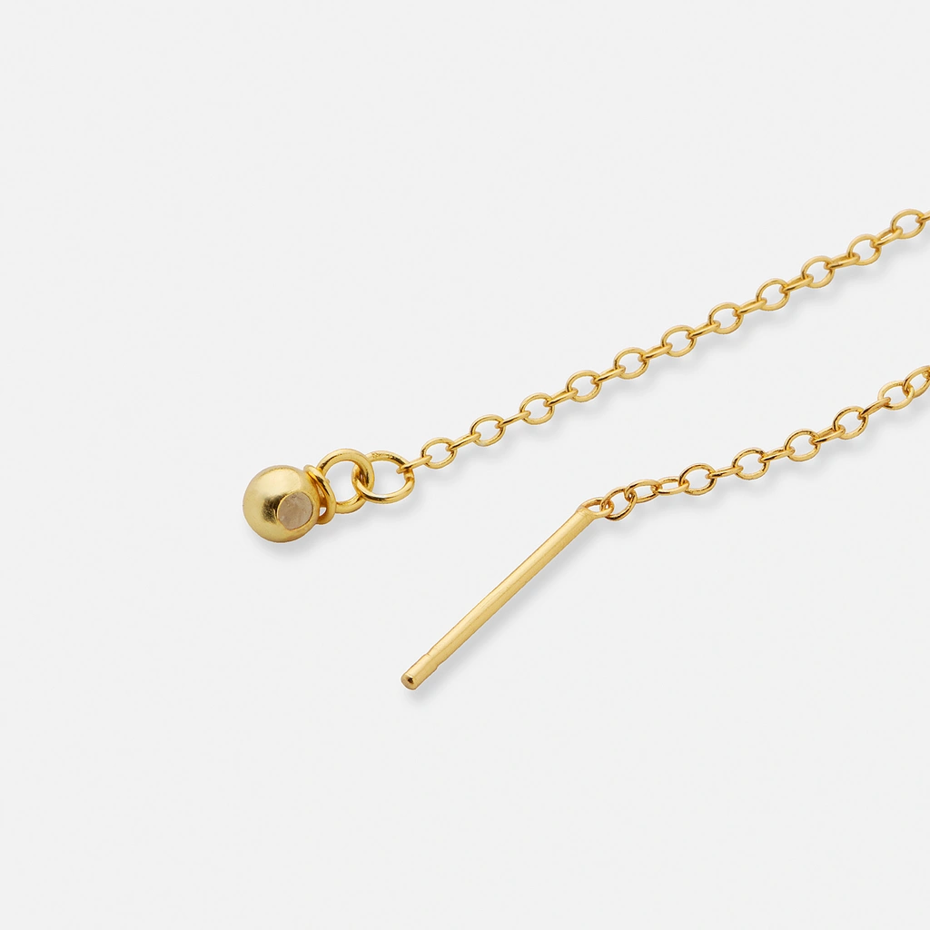 Guldpläterad silverkedja för berlocker - 45cm