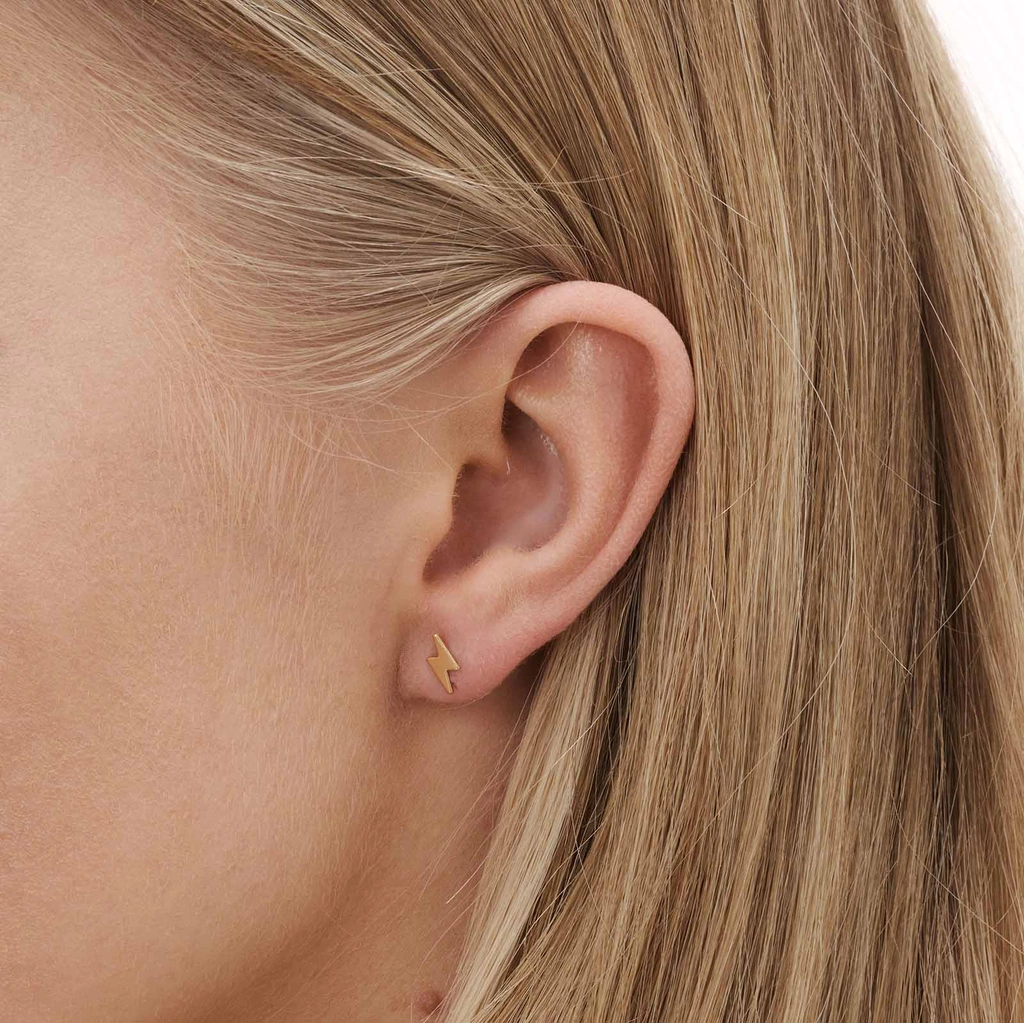6 guldfärgade studs - olika motiv 4
