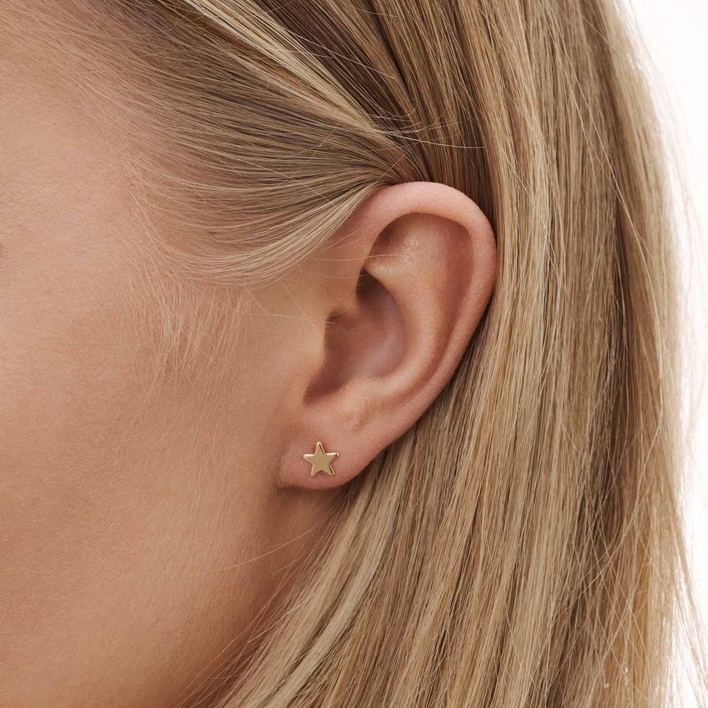 6 guldfärgade studs - olika motiv 6