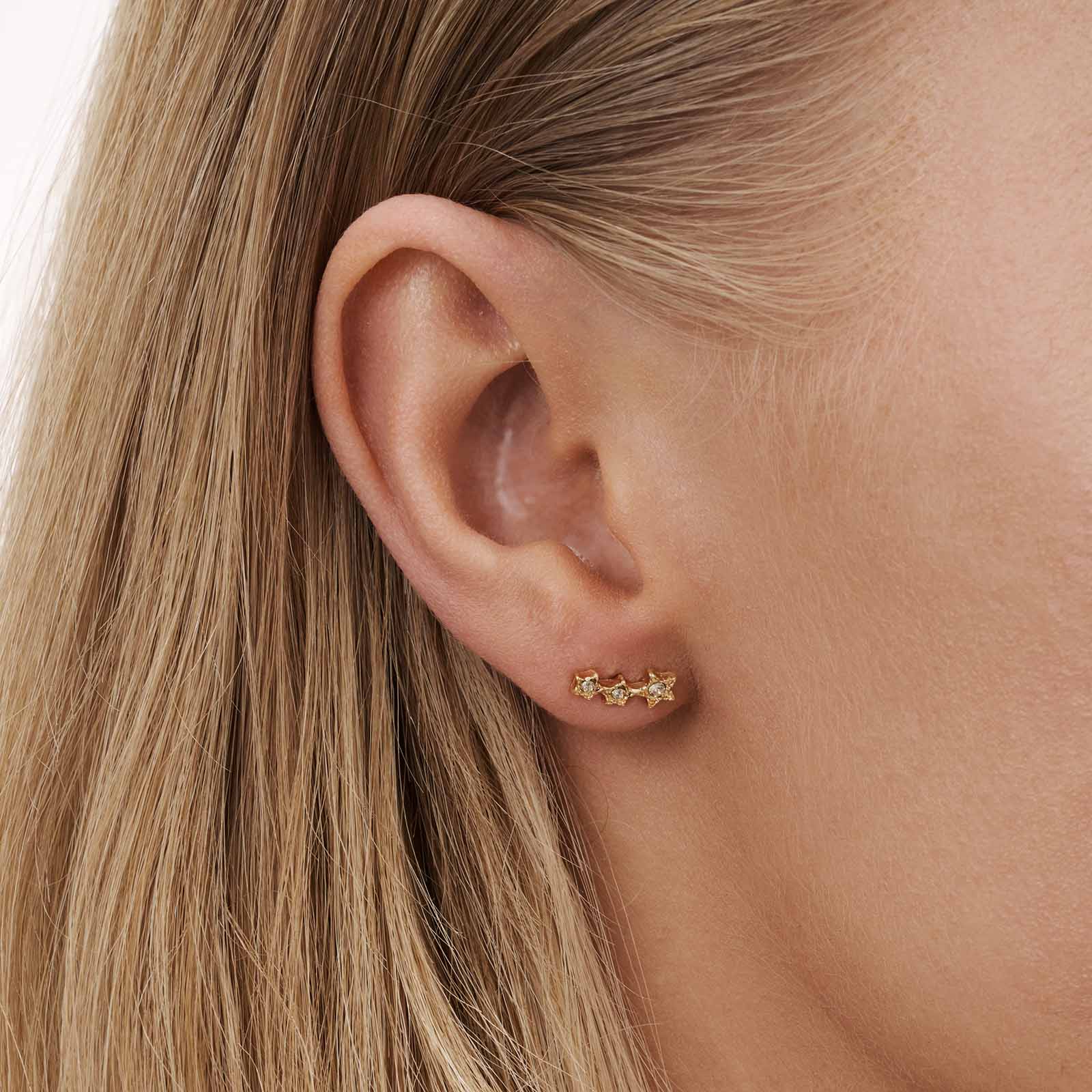 6 guldfärgade örhängen - olika motiv 7