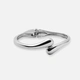 Silverfärgad bangle med rundad form - 60mm