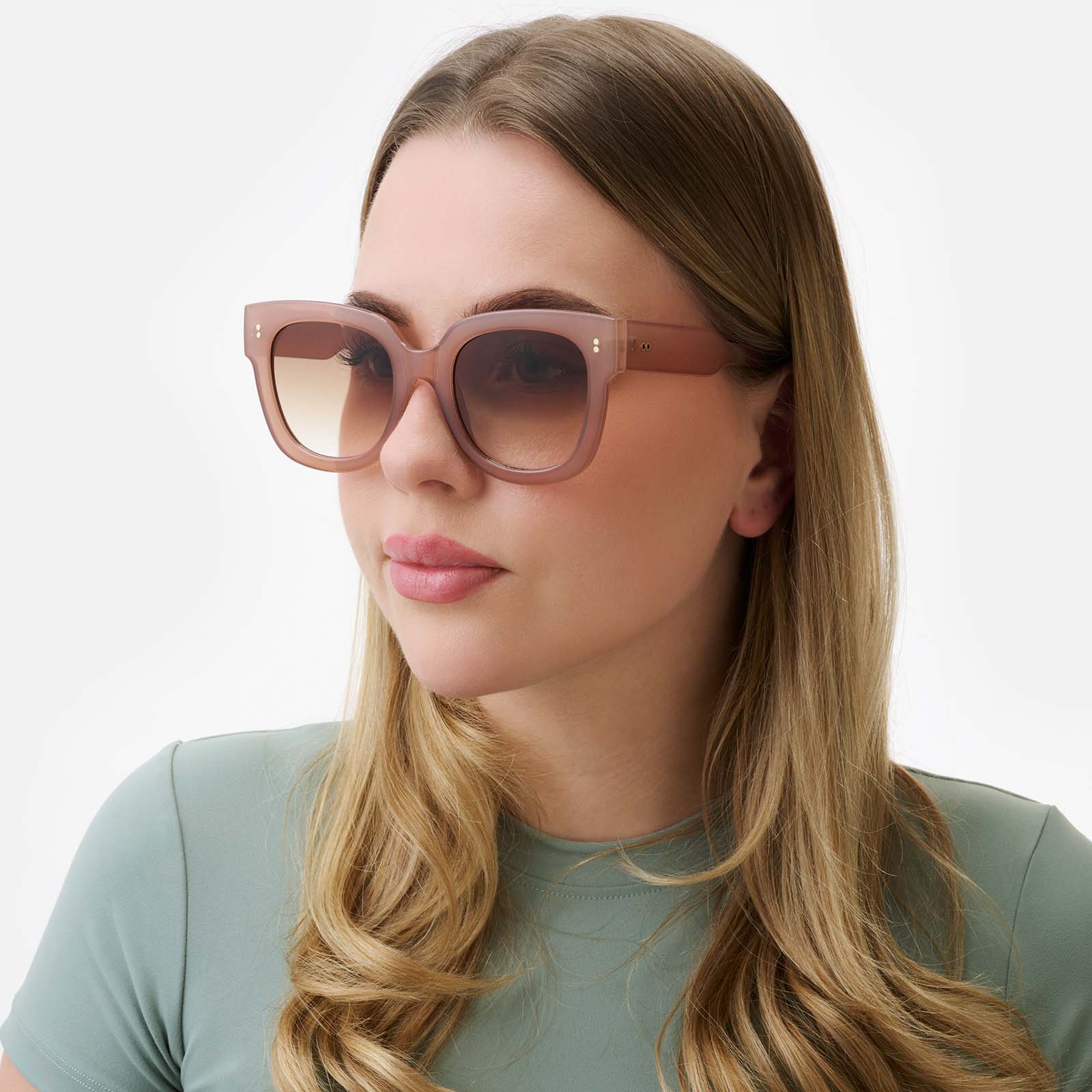 Solglasögon unisex Big, ljusbruna bågar