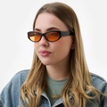 Solglasögon unisex Oval, gult glas
