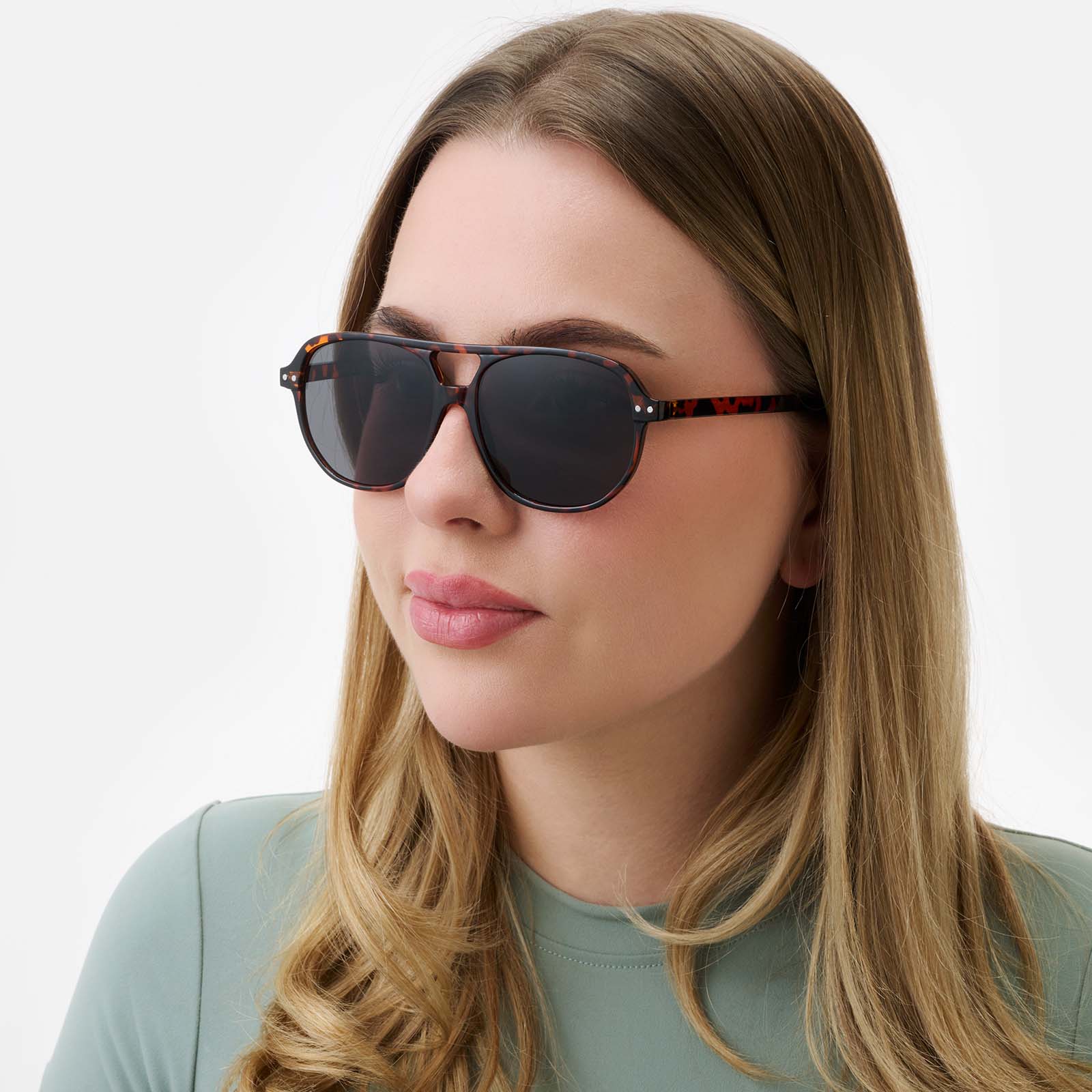 Solglasögon unisex Pilot, melerade bågar