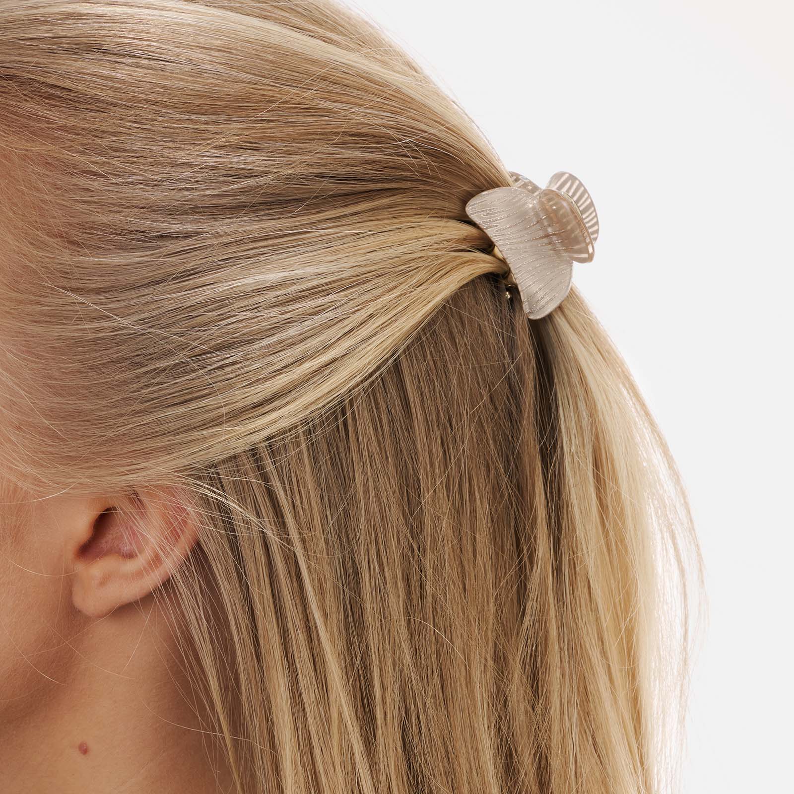 Tvåpack hårklämmor rosa/brun- 35mm