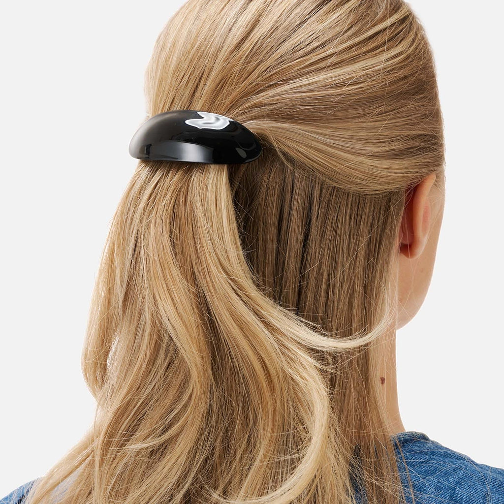 Svart hårspänne, barette - 8,5cm