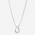 Silverfärgat halsband, bygel, 62+7cm