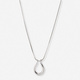 Silverfärgat halsband, bygel, 62+7cm