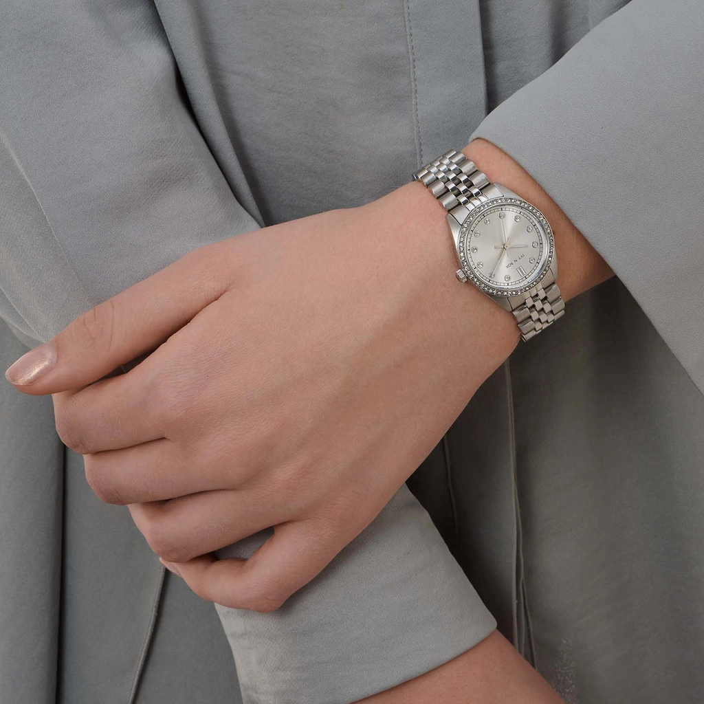 Ivy n Rox Glow damklocka - silver/vit