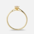 Solitärring 18k guld med 0,3 ct labbodlad diamant - 15,5
