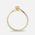 Solitärring 18k guld med 0,3 ct labbodlad diamant - 15,5