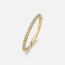 Alliansring 18k guld med 0,15 ct labbodlade diamanter - 17