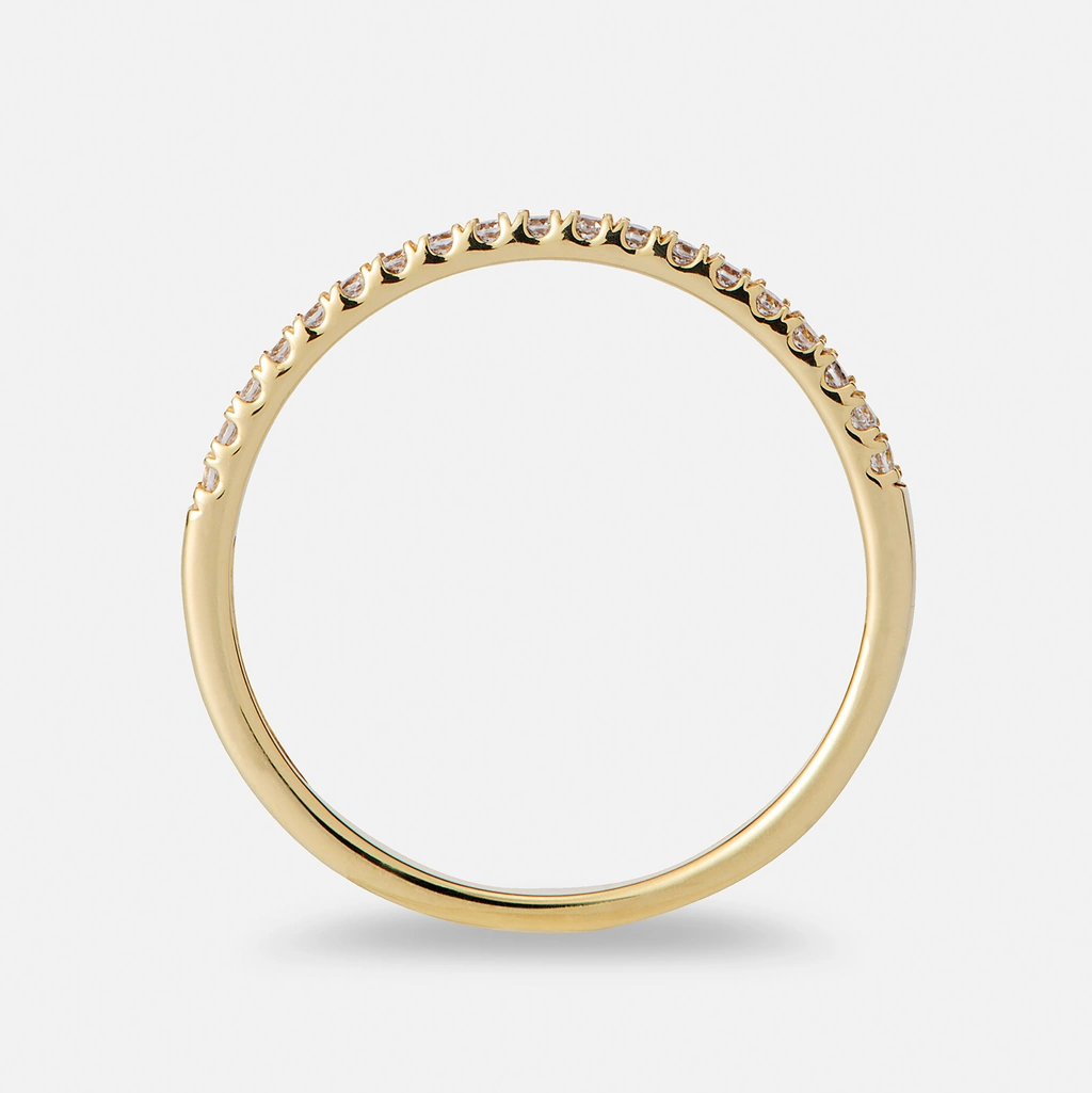 Alliansring 18k guld med 0,15 ct labbodlade diamanter - 18