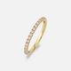 Alliansring 18k guld med 0,25 ct labbodlade diamanter - 18,5