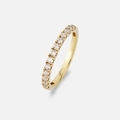 Alliansring 18k guld med 0,5 ct labbodlade diamanter - 15,5