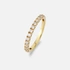 Alliansring 18k guld med 0,5 ct labbodlade diamanter - 15,5