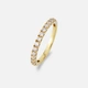 Alliansring 18k guld med 0,5 ct labbodlade diamanter - 16,5