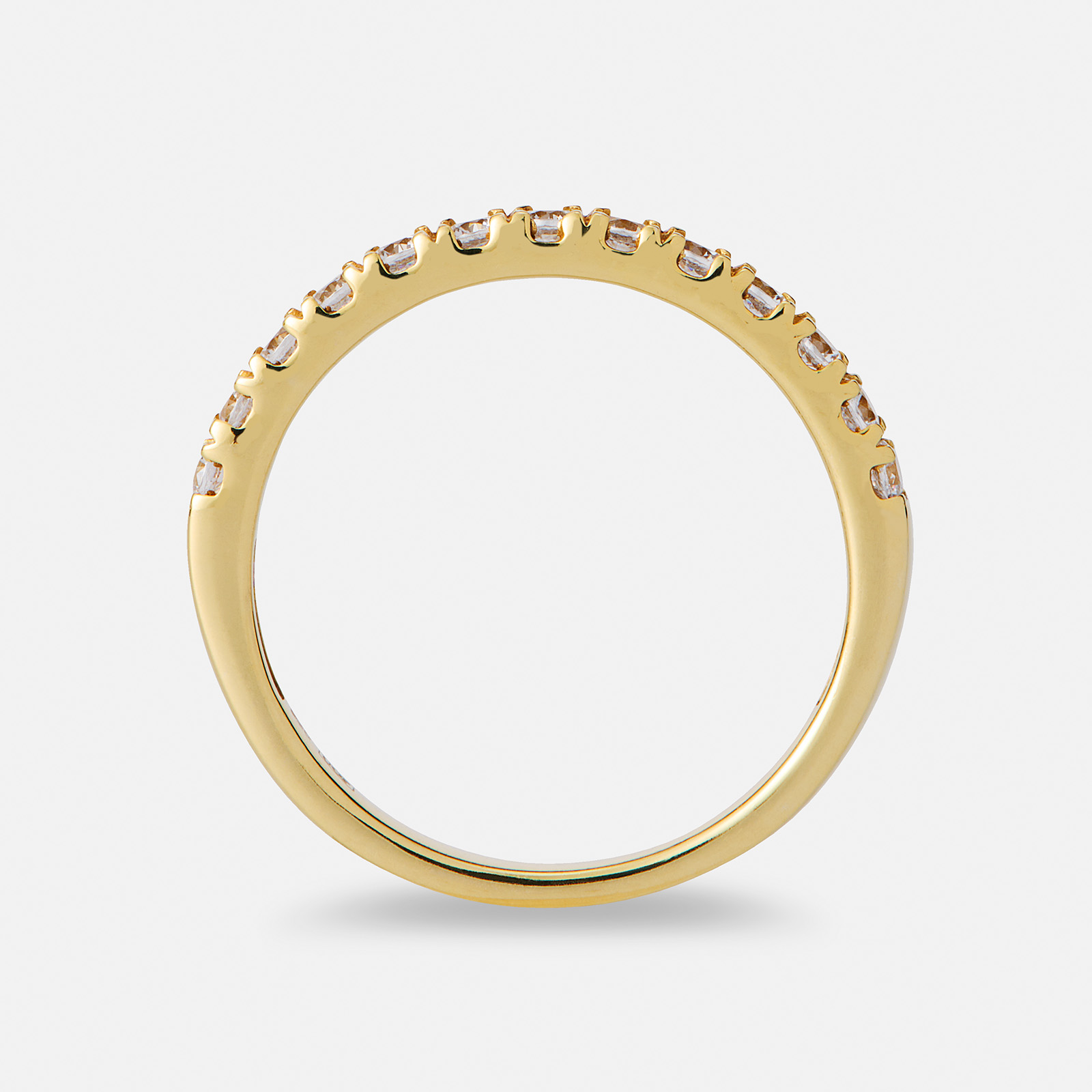 Alliansring 18k guld med 0,5 ct labbodlade diamanter - 16,5