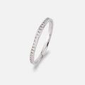 Alliansring 18k vitguld med 0,15 ct labbodlade diamanter - 18