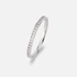 Alliansring 18k vitguld med 0,15 ct labbodlade diamanter - 18