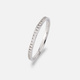 Alliansring 18k vitguld med 0,15 ct labbodlade diamanter - 17,5