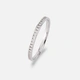 Alliansring 18k vitguld med 0,15 ct labbodlade diamanter - 15,5