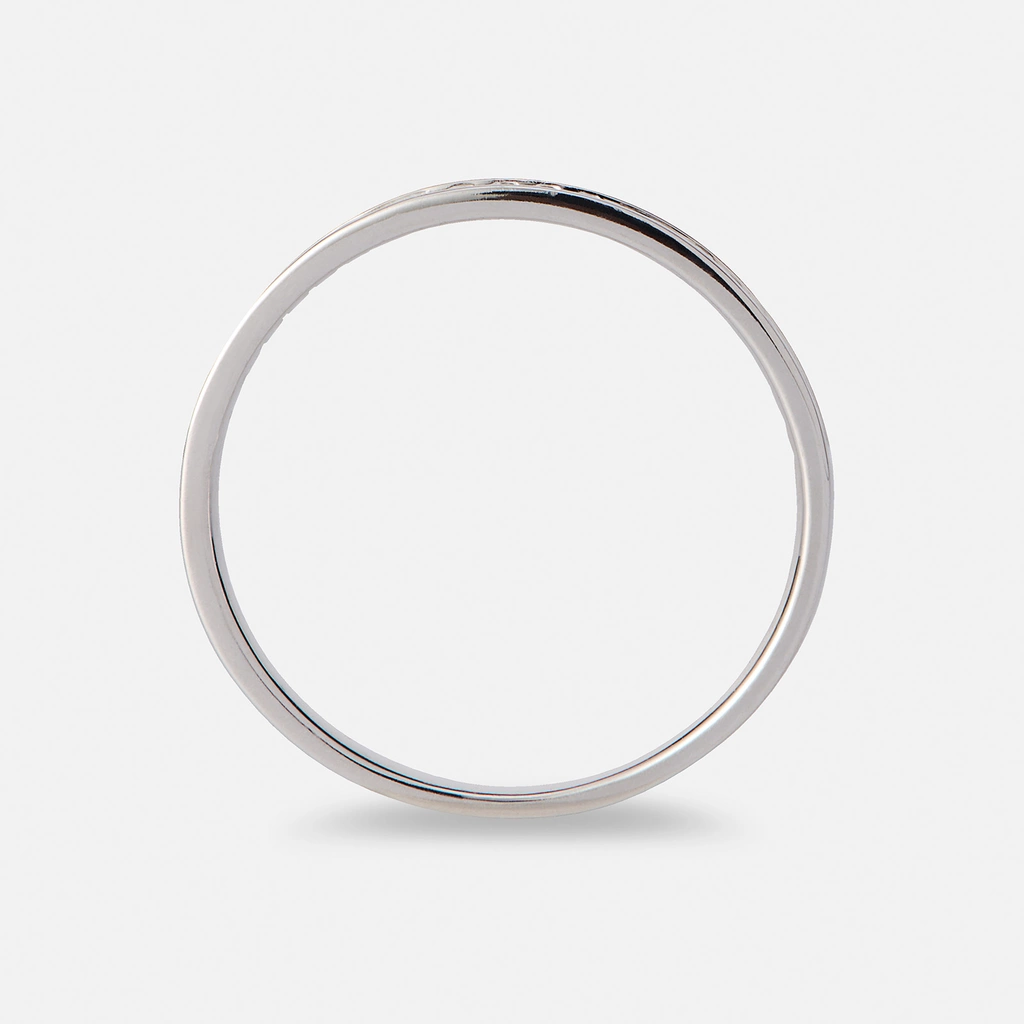 Alliansring 18k vitguld med 0,15 ct labbodlade diamanter - 18