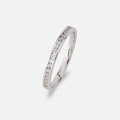 Alliansring 18k vitguld med 0,2 ct labbodlade diamanter - 19