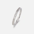 Alliansring 18k vitguld med 0,2 ct labbodlade diamanter - 15,5