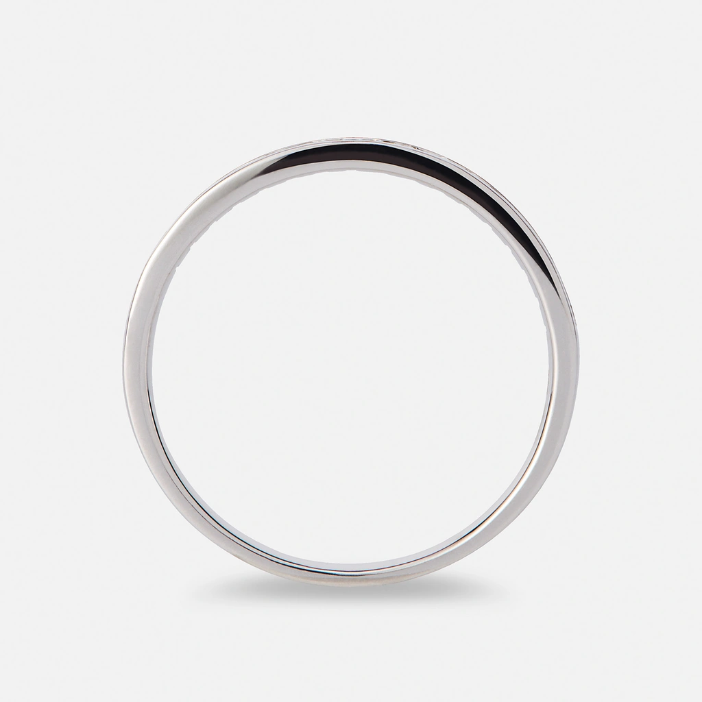 Alliansring 18k vitguld med 0,2 ct labbodlade diamanter - 15,5