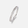 Alliansring 18k vitguld med 0,25 ct labbodlade diamanter - 19
