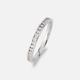 Alliansring 18k vitguld med 0,25 ct labbodlade diamanter - 16,5