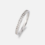 Alliansring 18k vitguld med 0,25 ct labbodlade diamanter - 15,5