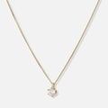 Halsband 18k guld med 0,3 ct labbodlad diamant - 42+3cm