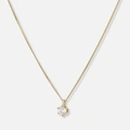 Halsband 18k guld med 0,3 ct labbodlad diamant - 42+3cm