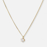 Halsband 18k guld med 0,3 ct labbodlad diamant - 42+3cm