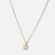 Halsband 18k guld med 0,5 ct labbodlad diamant - 42+3cm