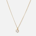 Halsband 18k guld med 1,0 ct labbodlad diamant - 42+3cm