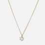 Halsband 18k guld med 1,0 ct labbodlad diamant - 42+3cm
