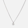 Halsband 18k vitguld med 0,3 ct labbodlad diamant - 42+3cm