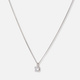 Halsband 18k vitguld med 0,3 ct labbodlad diamant - 42+3cm