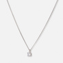 Halsband 18k vitguld med 0,3 ct labbodlad diamant - 42+3cm